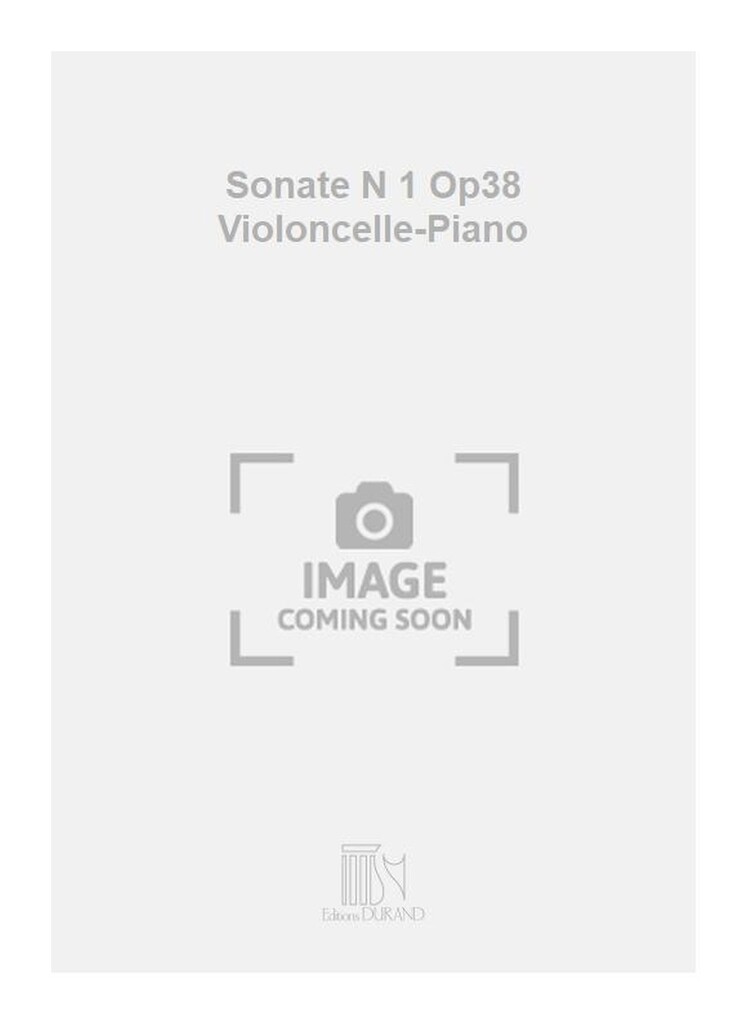 Sonate N 1 Op38 Violoncelle-Piano